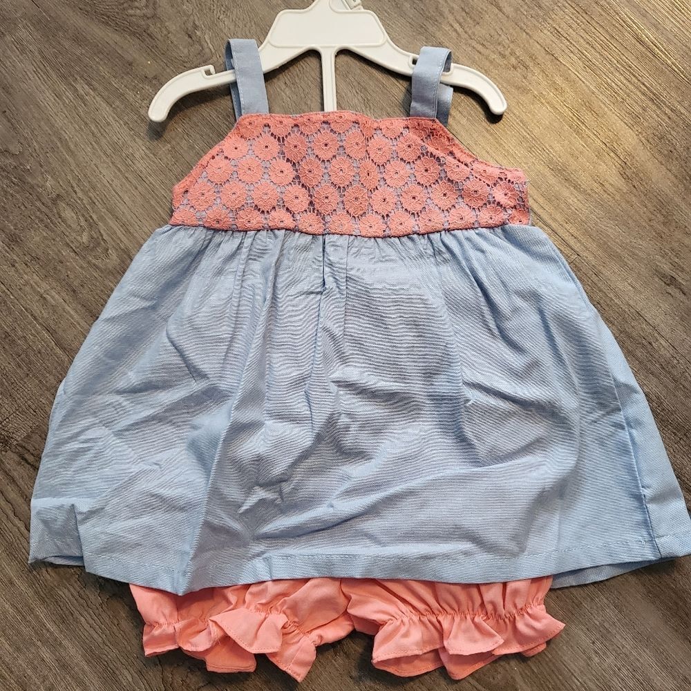Picapino baby dress 2 piece set 18 M